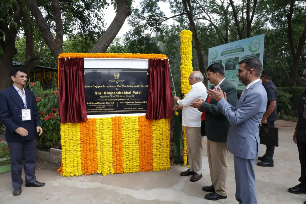 CM Bhupendra Patel Inaugurates Miyawaki Forest at GNFC Bharuch