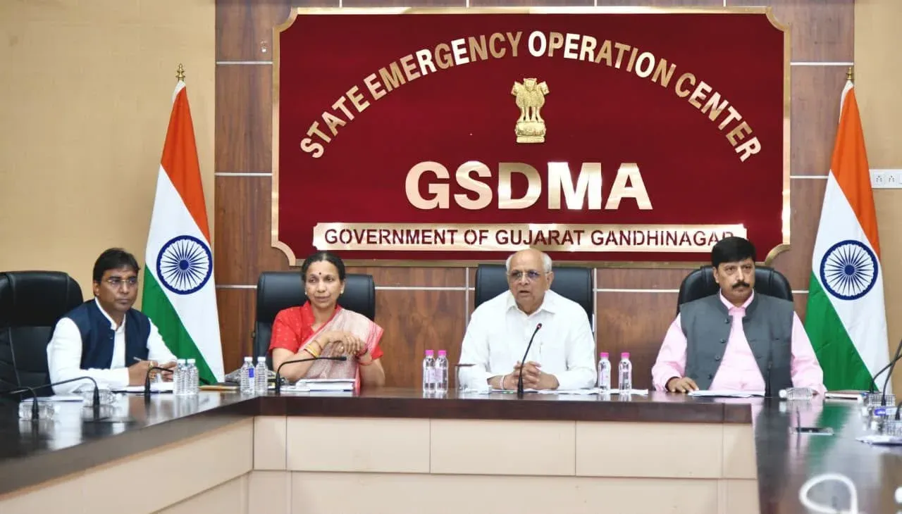CM Bhupendra Patel Reviews South Gujarat Flood Crisis from Gandhinagar