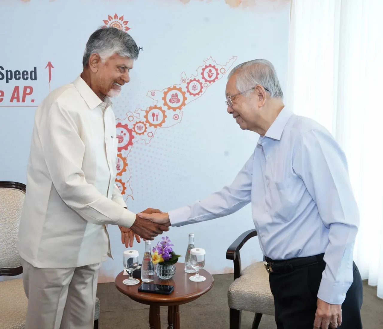 CM Chandrababu meets GIC advisor in Singapore on governance reforms
