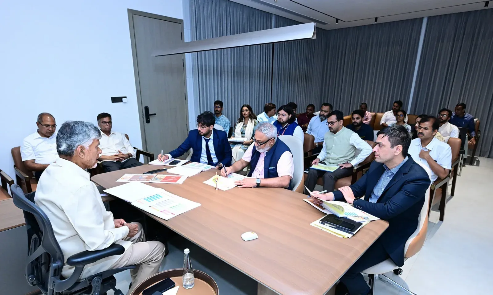 CM Chandrababu Meets Surbana Jurong, IIT Kanpur on Swarna Kuppam Vision 2029