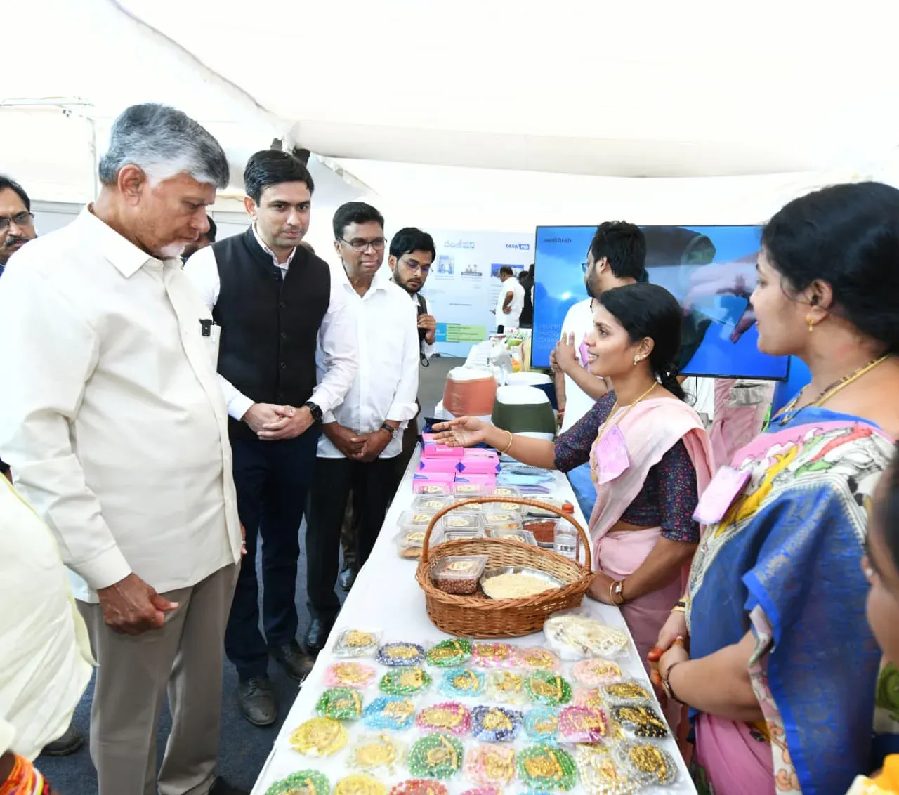 CM Chandrababu Naidu Visits Sanjeevani Stalls in Chittoor