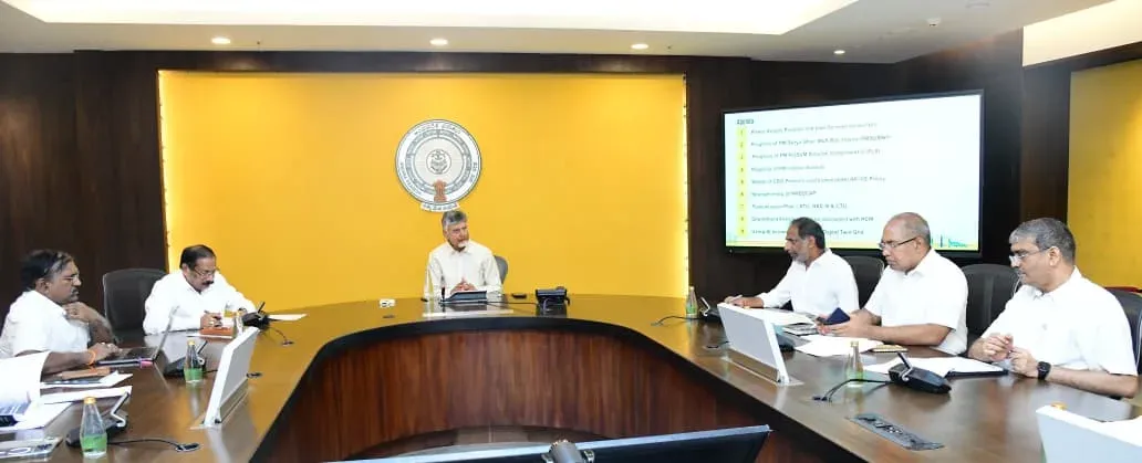 CM Chandrababu Reviews AP Power Sector, Green Energy Push