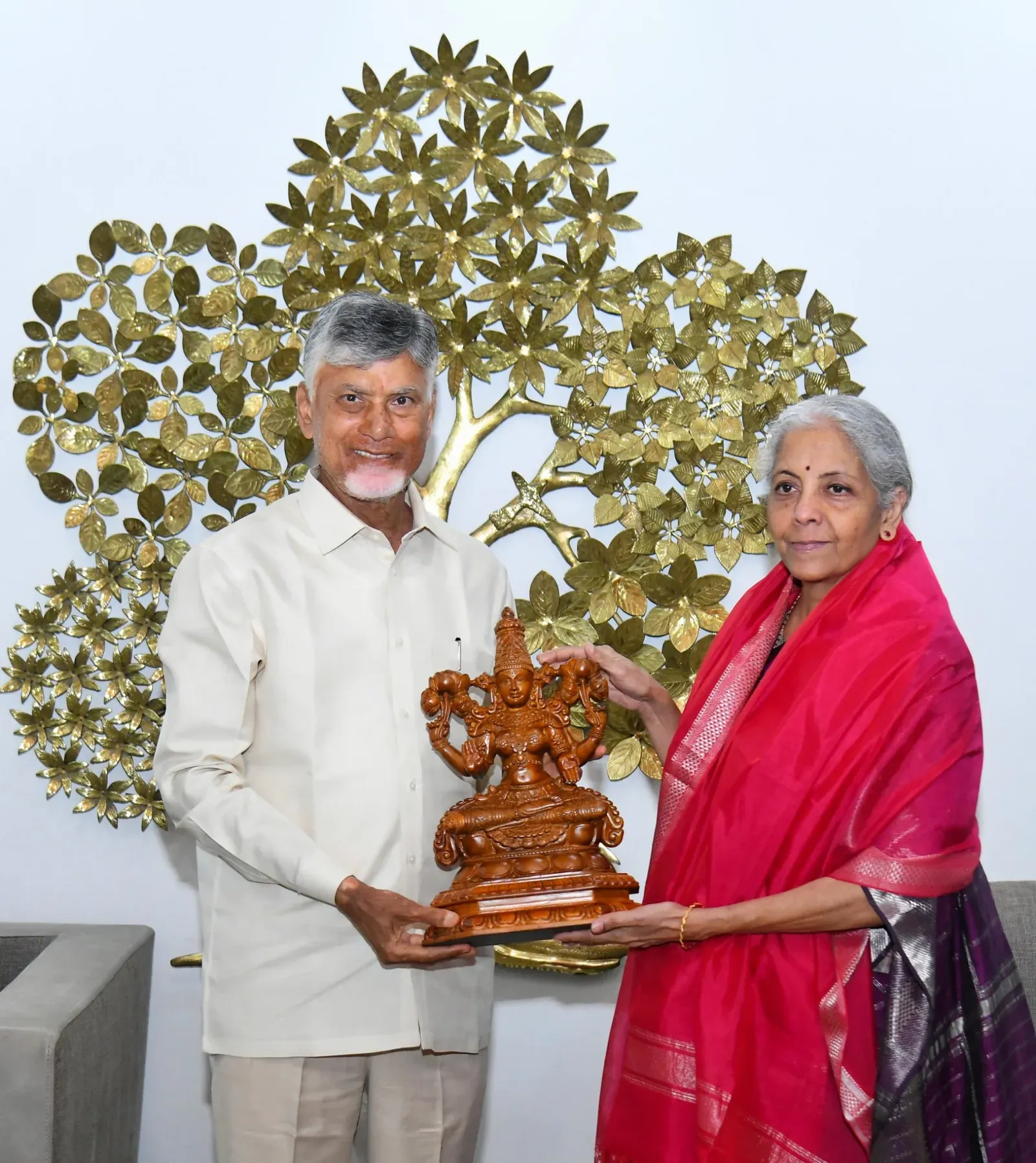 CM Chandrababu Urges FM Sitharaman to Stabilise Shrimp Feed Costs