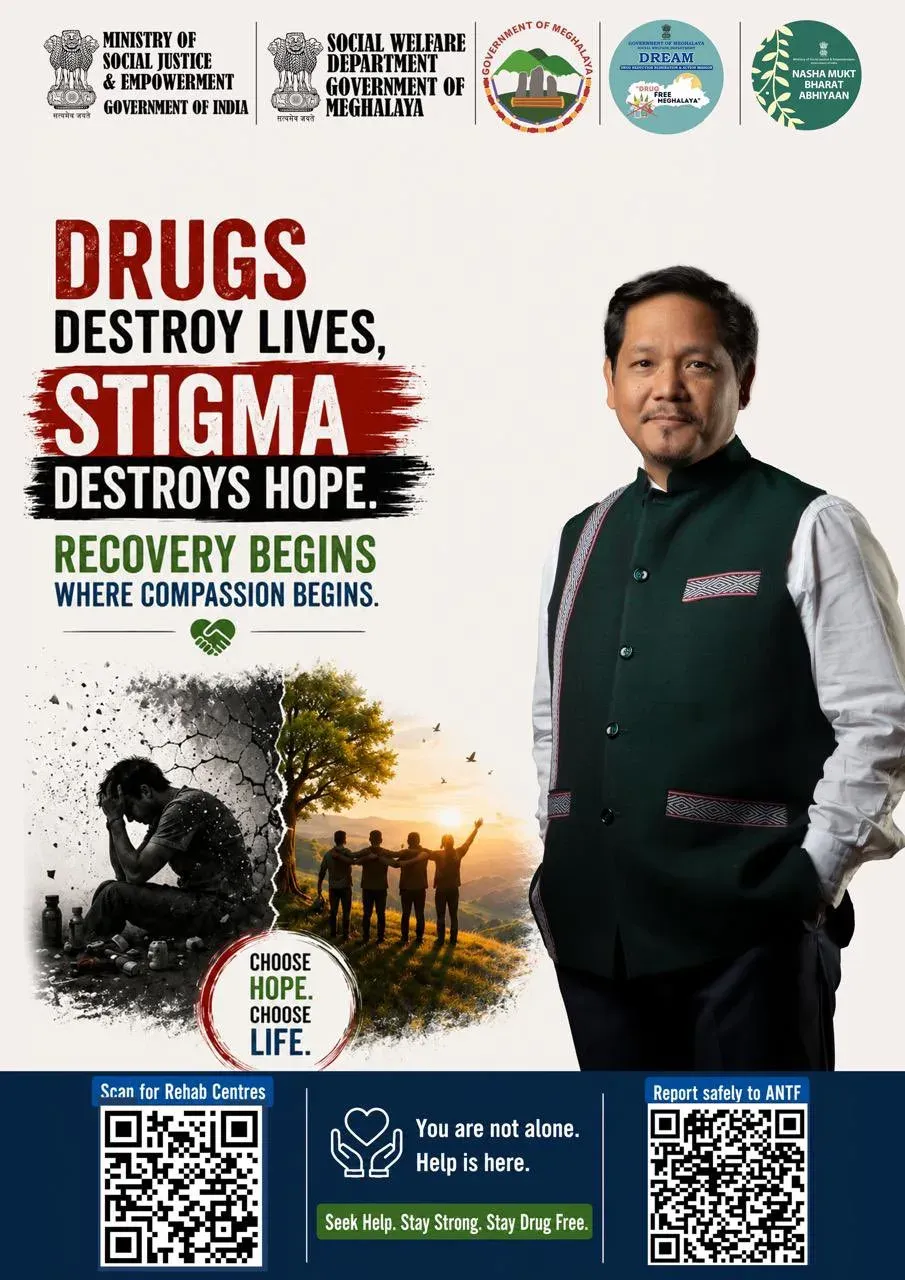 CM Conrad Sangma Calls for Compassion on Anti-Drug Day