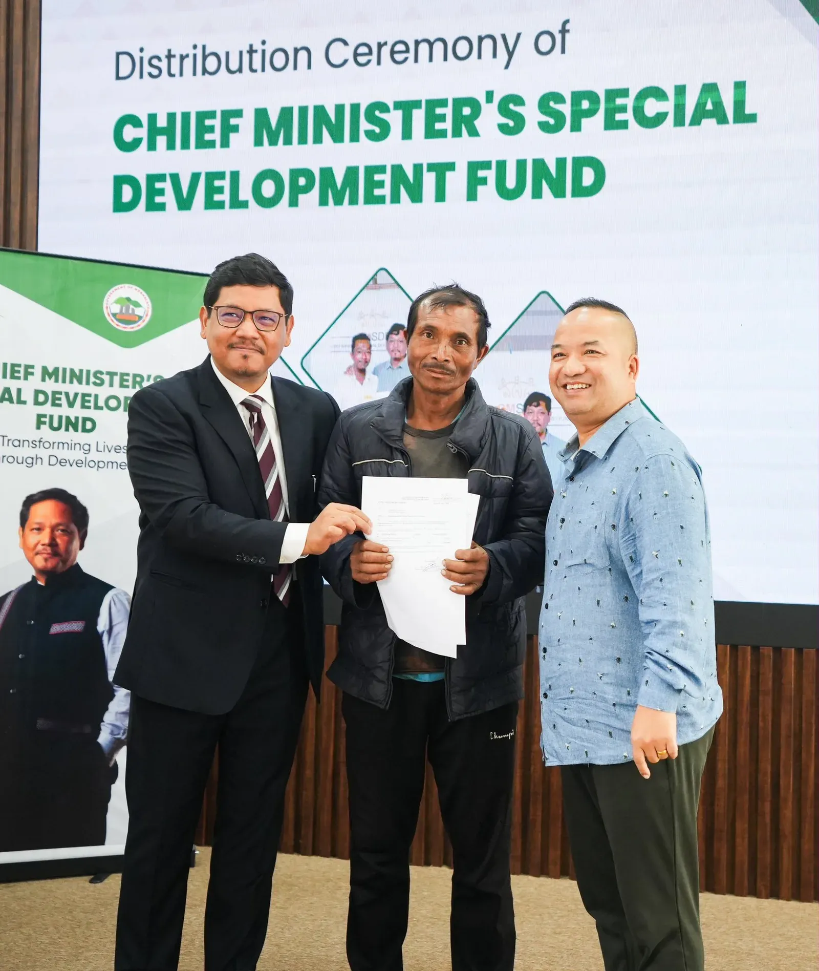 CM Conrad Sangma Distributes CMSDF Sanctions, Flags Off School Buses
