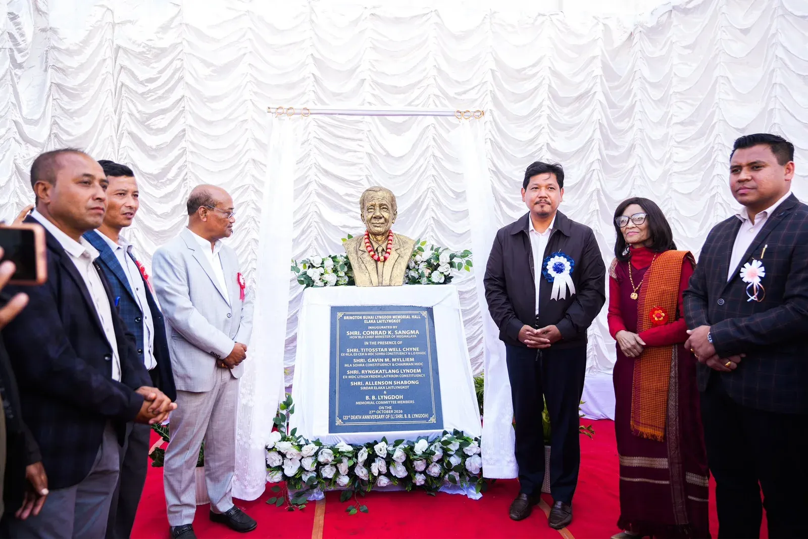 CM Conrad Sangma Inaugurates B.B. Lyngdoh Memorial Hall in Laitlyngkot
