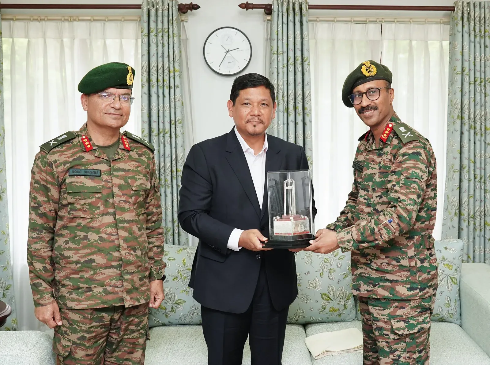 CM Conrad Sangma Meets Eastern Command Chief Lt Gen Bhuvana Krishnan