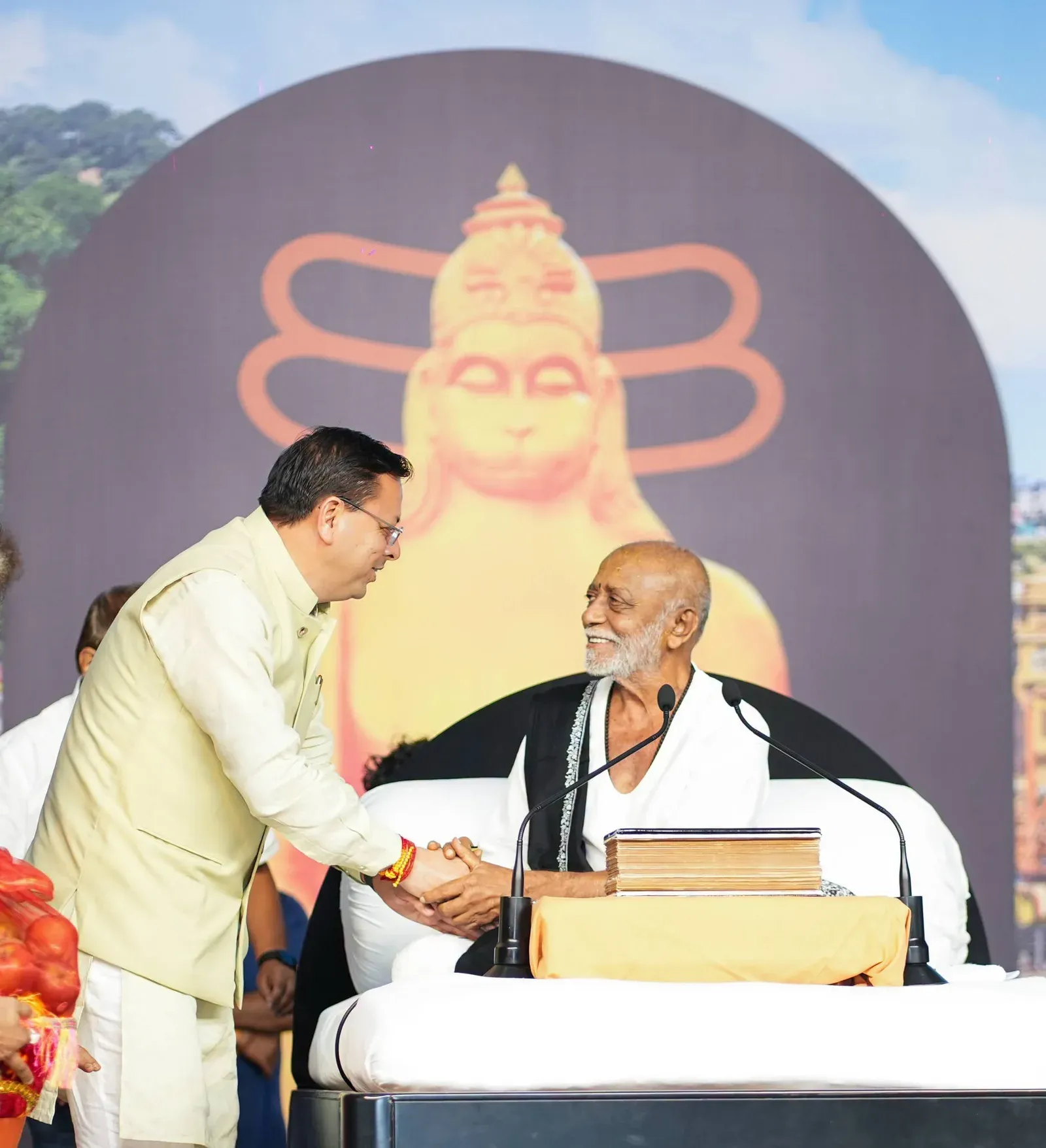 CM Dhami attends Ram Katha by Morari Bapu in Haridwar