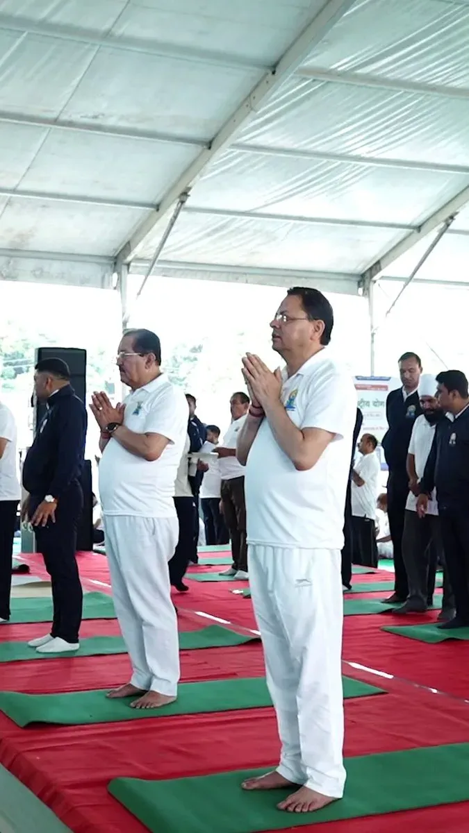 CM Dhami Calls for Yoga Beyond One Day on Int'l Yoga Day