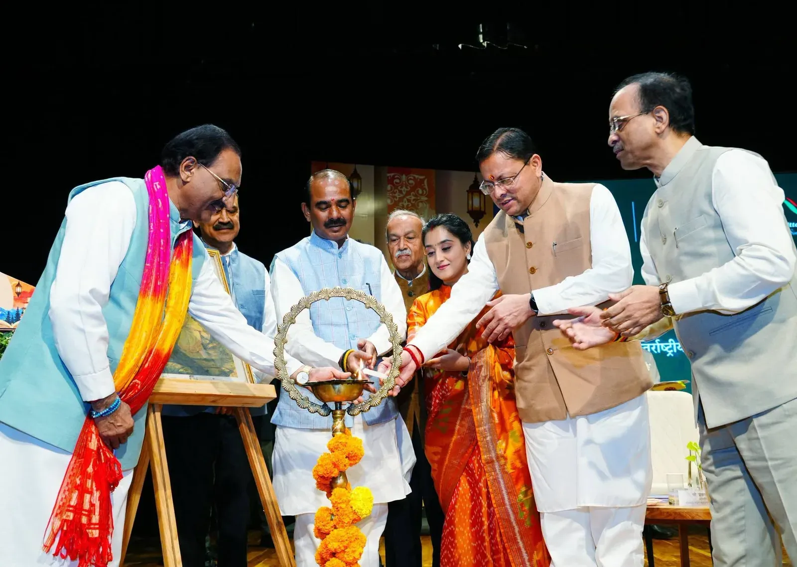 CM Dhami Closes Lekhak Gaon Fest, Unveils Two Books