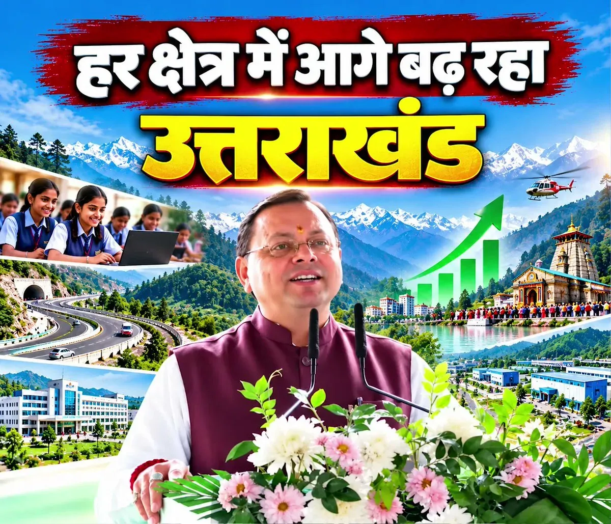 CM Dhami Credits Modi's 12-Year Leadership for Uttarakhand's Rise