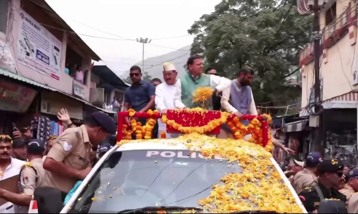CM Dhami draws massive crowd in Gopeshwar, Chamoli