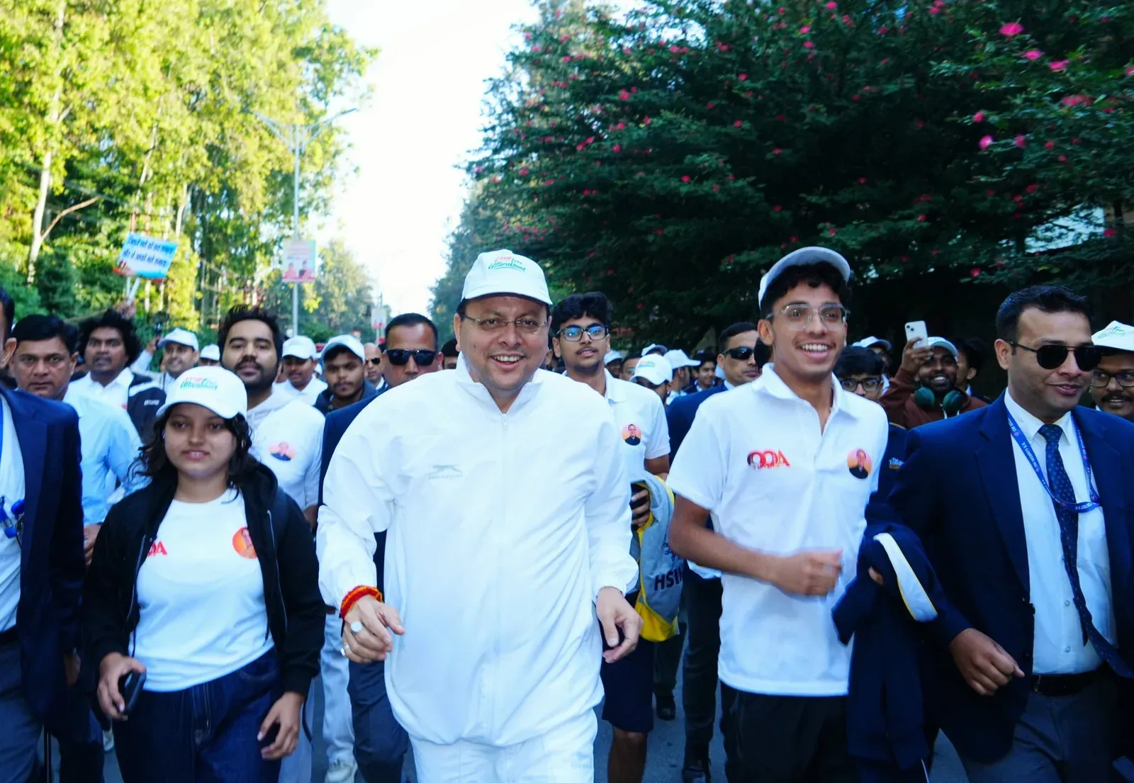 CM Dhami Flags Off 'Walkathon Drug Free Uttarakhand' in Dehradun