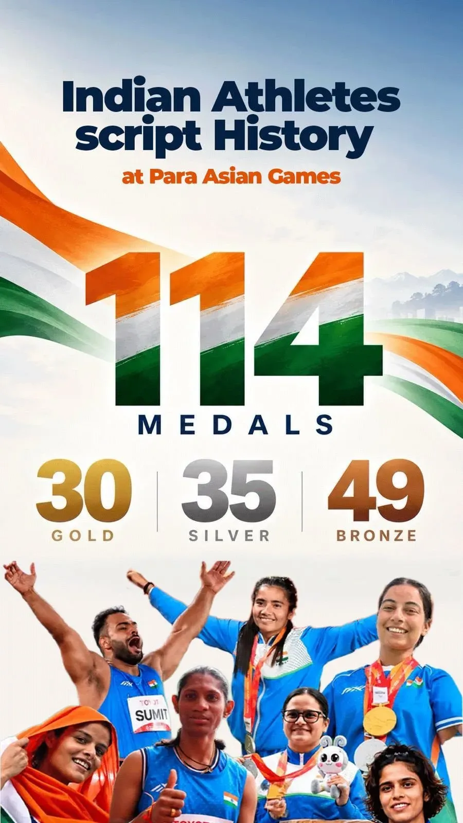 CM Dhami Hails India's 114-Medal Haul at Asian Para Games 2026