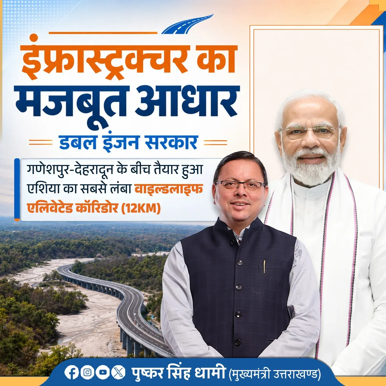 CM Dhami Highlights Asia's Longest Wildlife Corridor on Delhi-Dehradun Expressway