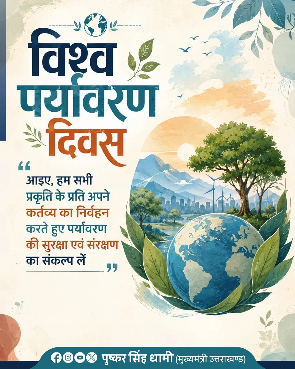 CM Dhami Highlights Uttarakhand's GEP on World Environment Day