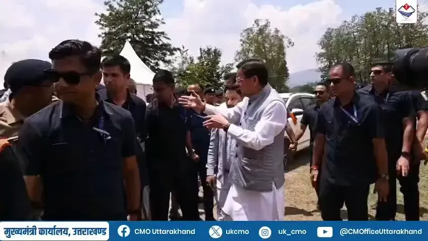 CM Dhami Holds Direct Farmer Dialogue at Khet Bachao Abhiyan in Almora