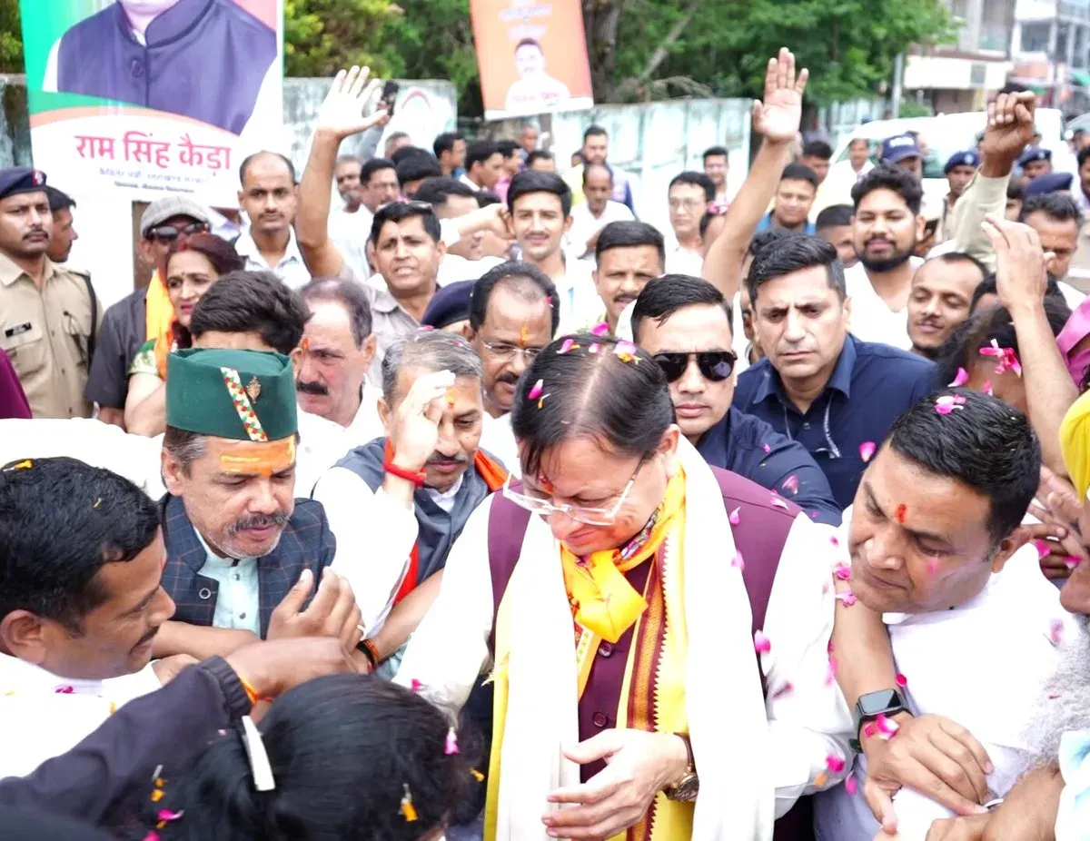 CM Dhami Holds Mass Outreach in Bhimtal, Cites Public Support