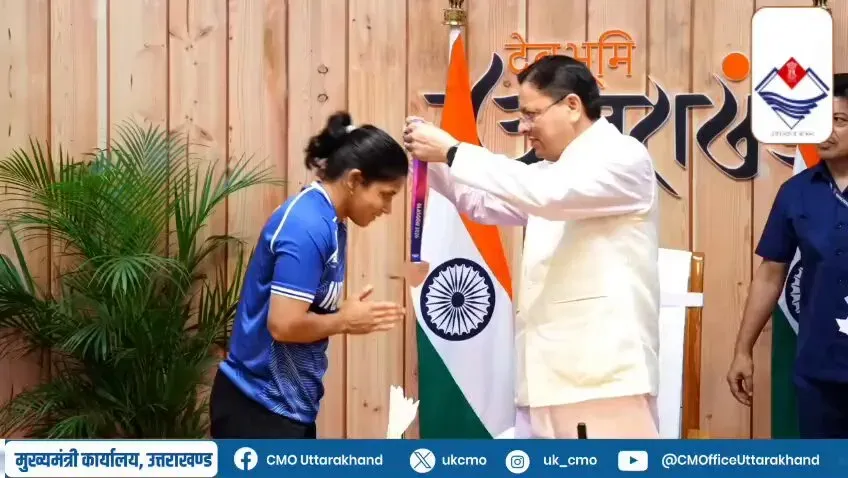 CM Dhami Honours Uttarakhand's Commonwealth Games 2026 Heroes
