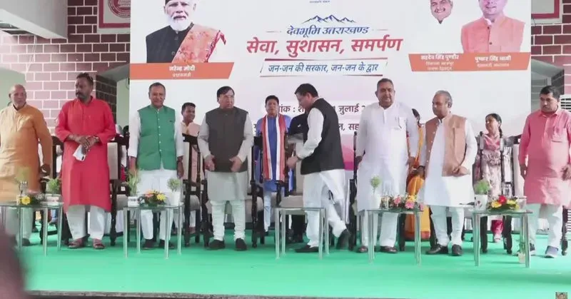 CM Dhami Hosts 'Jan-Jan Ki Sarkar' Live Event in Dehradun
