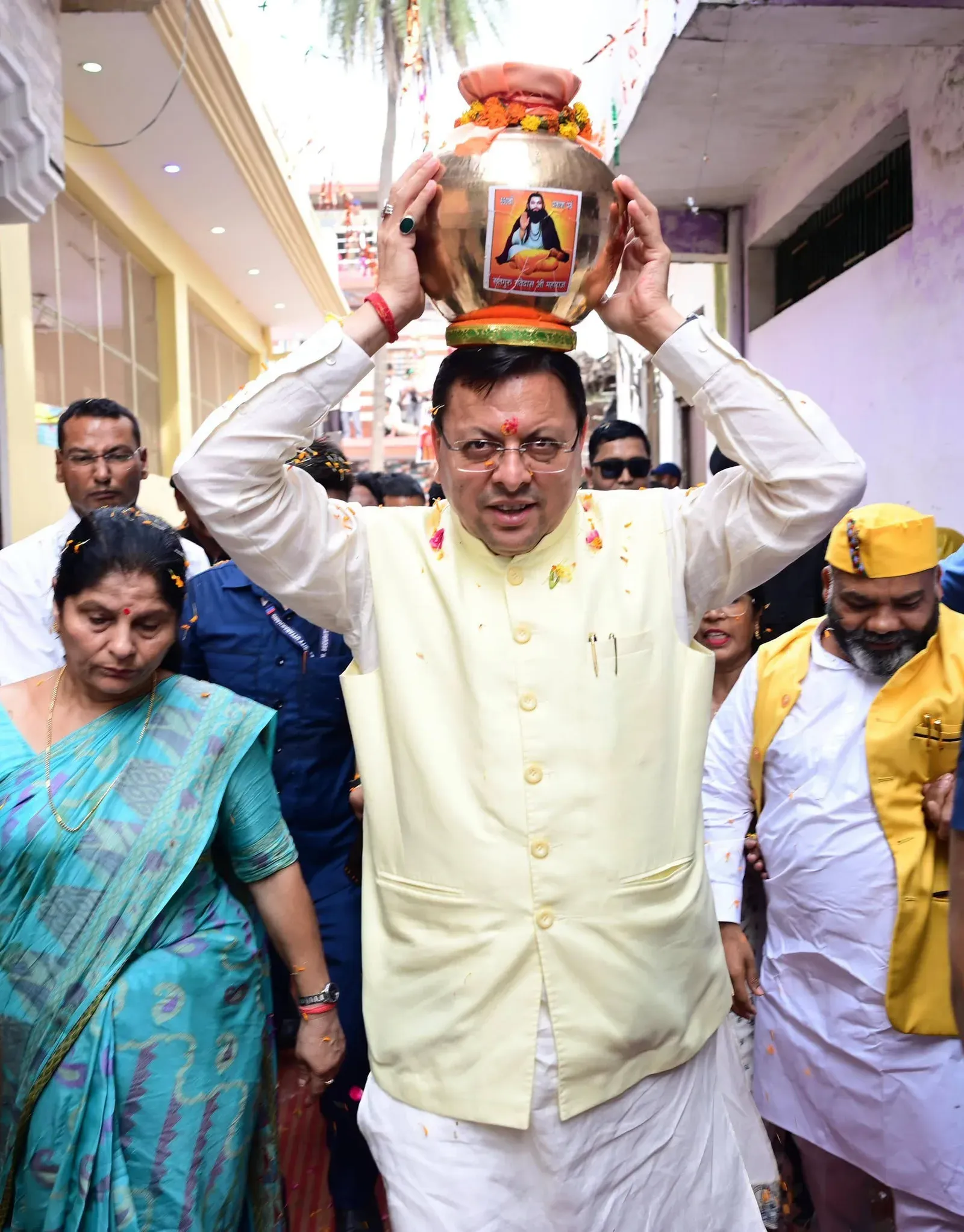 CM Dhami joins Guru Ravidas 650th Jayanti Kalash Yatra in Haridwar