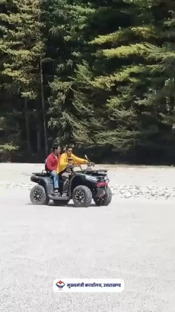 CM Dhami Launches ATV Bikes for Youth in Harsil Valley