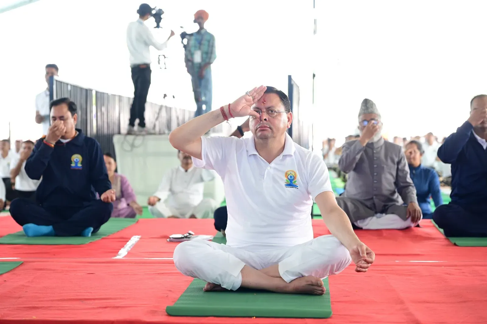 CM Dhami leads Yoga Day event in Banbasa, touts state yoga policy