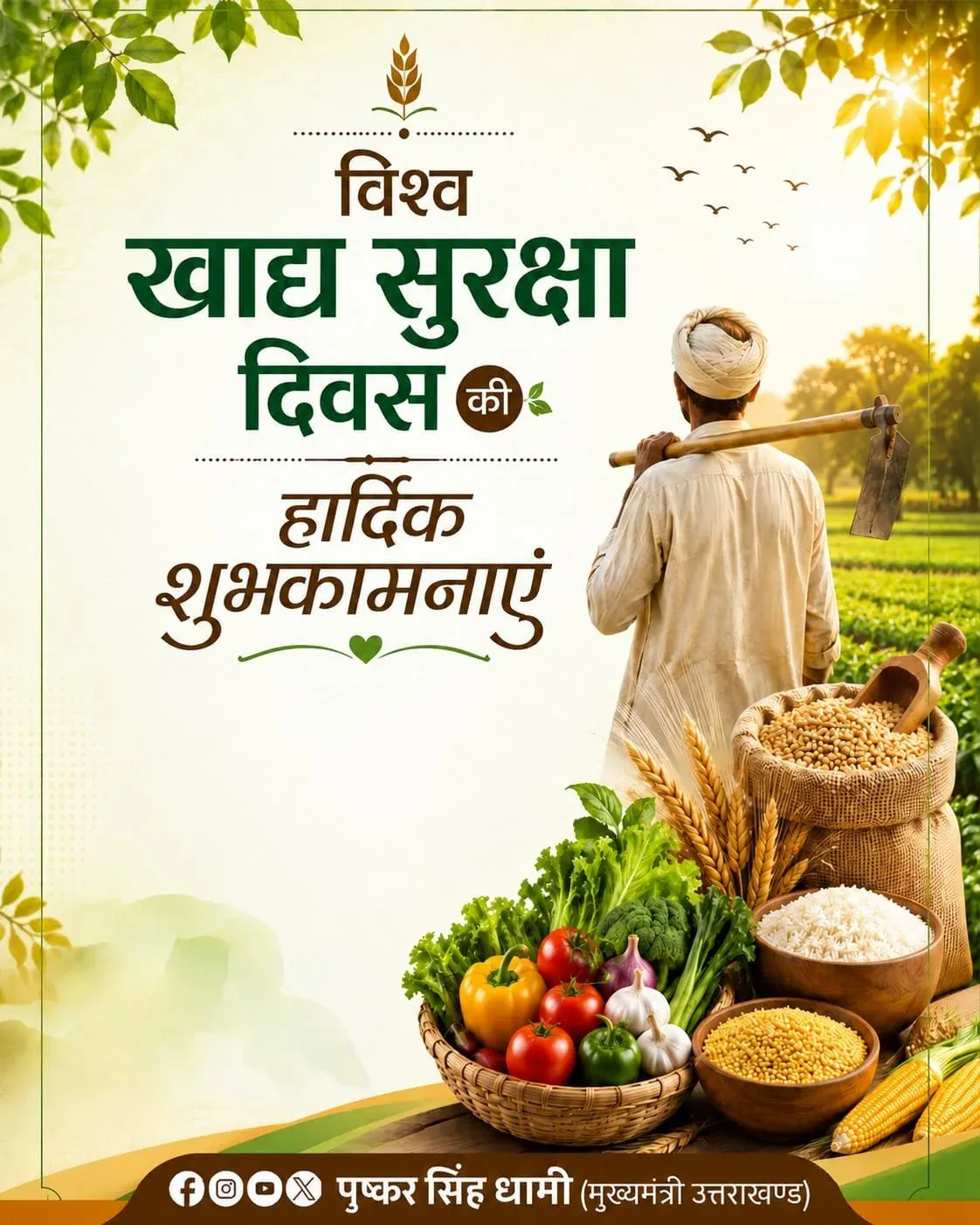 CM Dhami Marks World Food Safety Day, Vows Crackdown on Adulteration