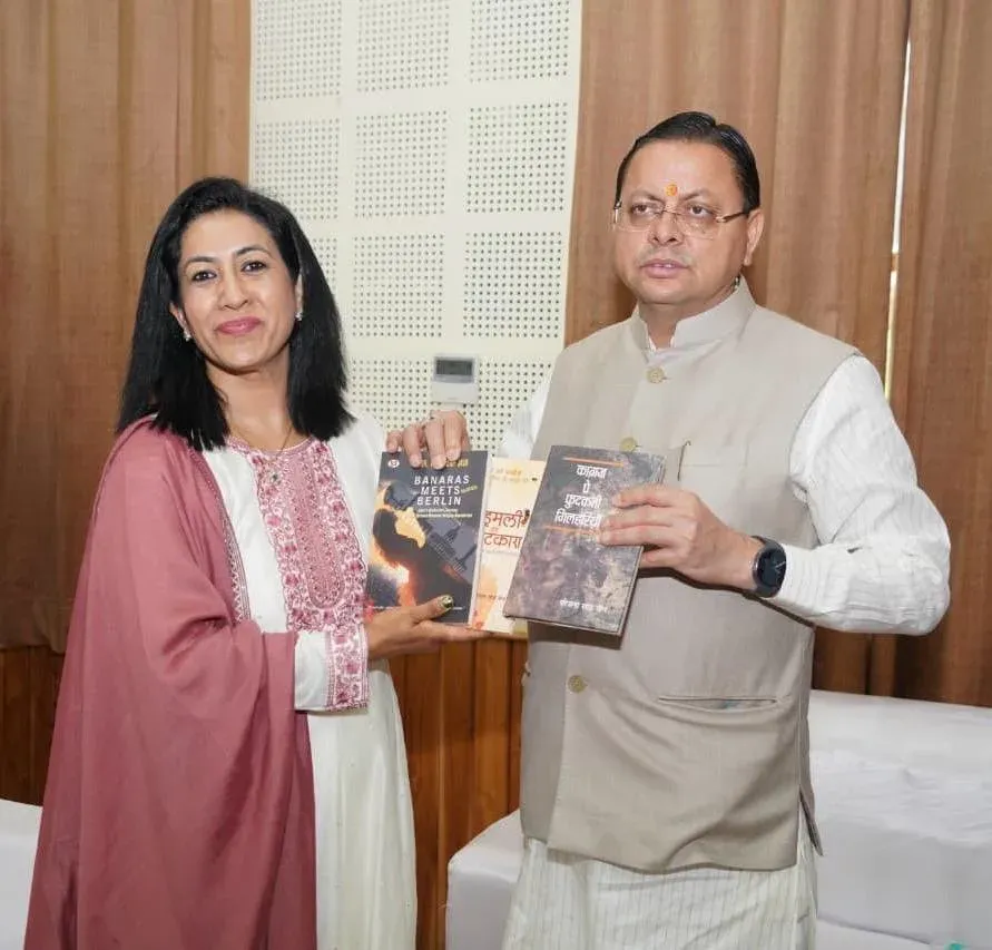 CM Dhami meets author active in Indo-German cultural ties