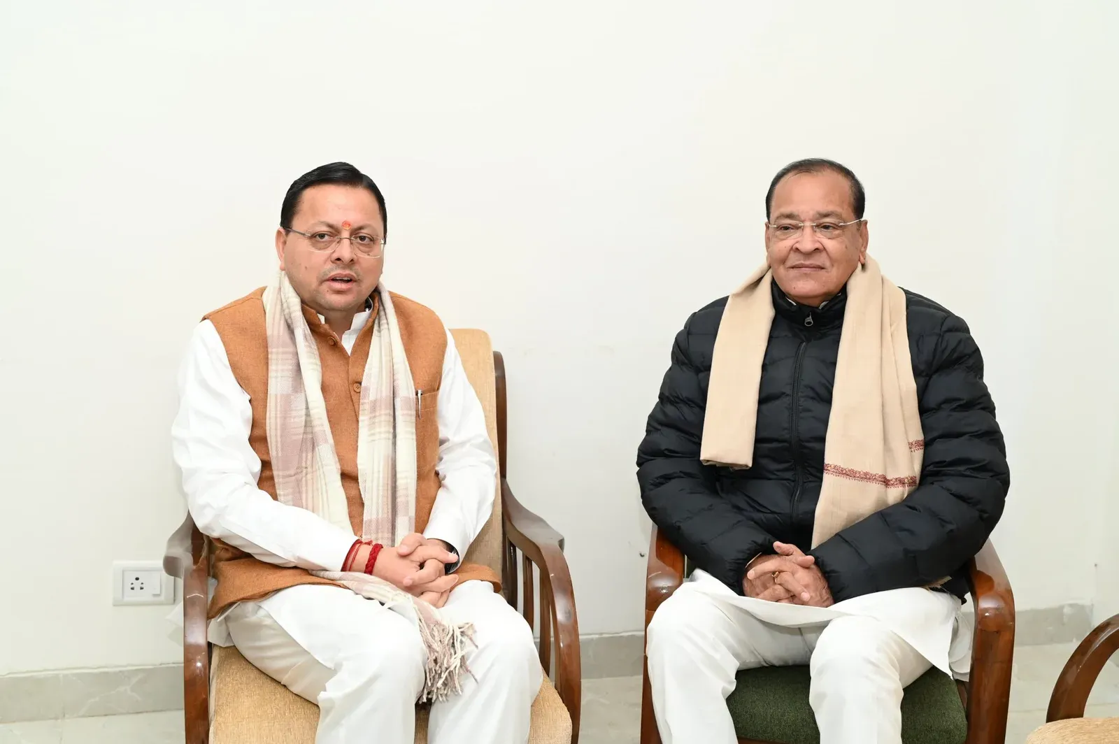 CM Dhami Meets Opposition Leader Before Gairsain Session