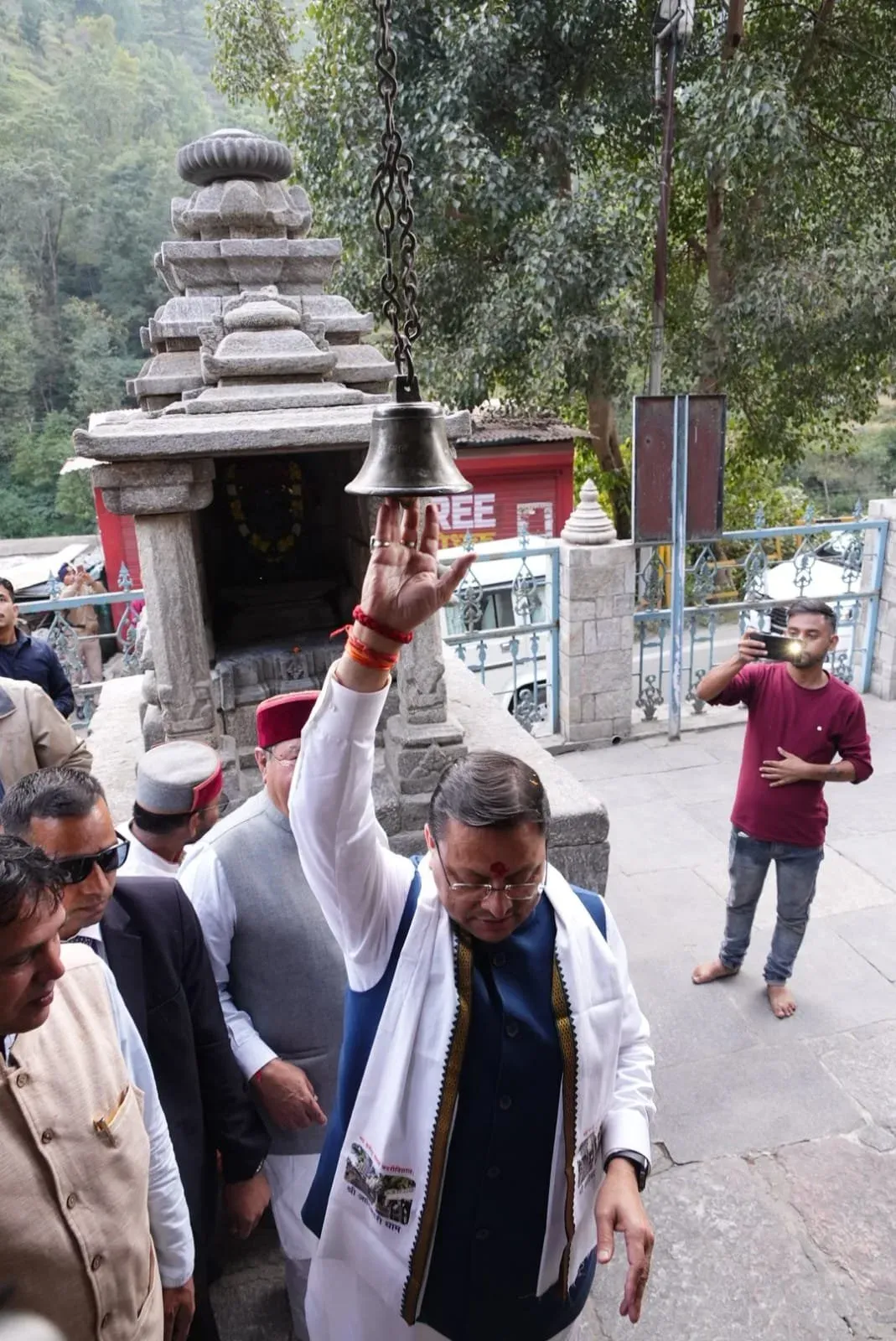 CM Dhami Offers Prayers at Adi Badri Before Gairsain Session