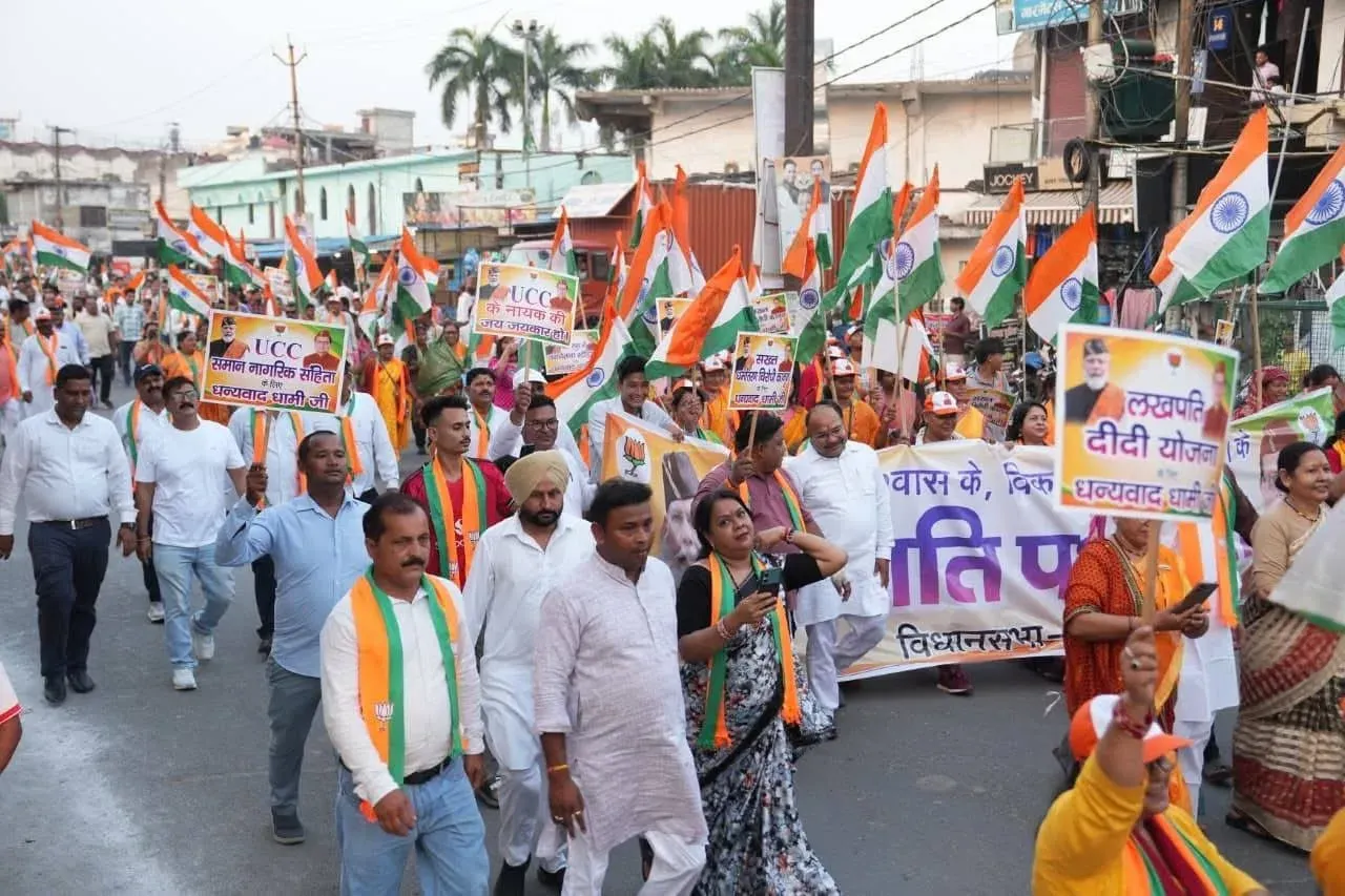 CM Dhami pays tribute to Deendayal Upadhyay, martyrs during yatra