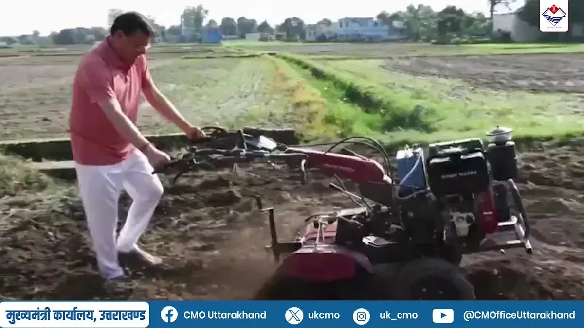 CM Dhami Promotes Natural Farming in Khatima Fields
