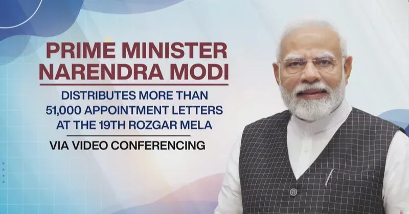 CM Dhami Shares Live Feed of PM Modi at Rozgar Mela