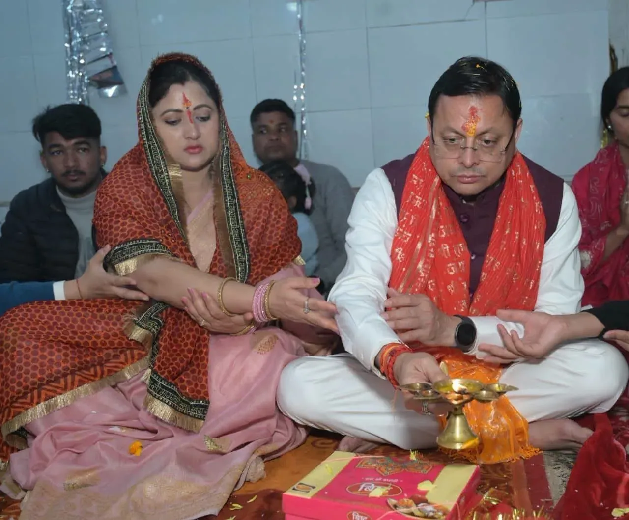 CM Dhami visits ancestral land, seeks blessings of Hari Chand Devata