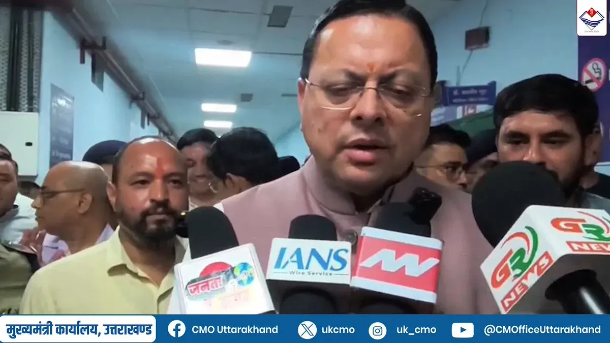 CM Dhami Visits Chamoli Hospital, Meets Injured