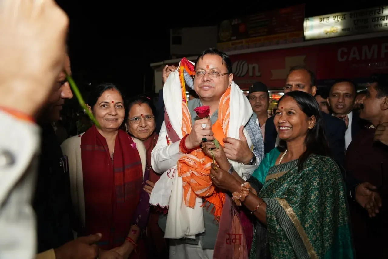 CM Dhami Welcomed at Rishikesh Over Youth Commission