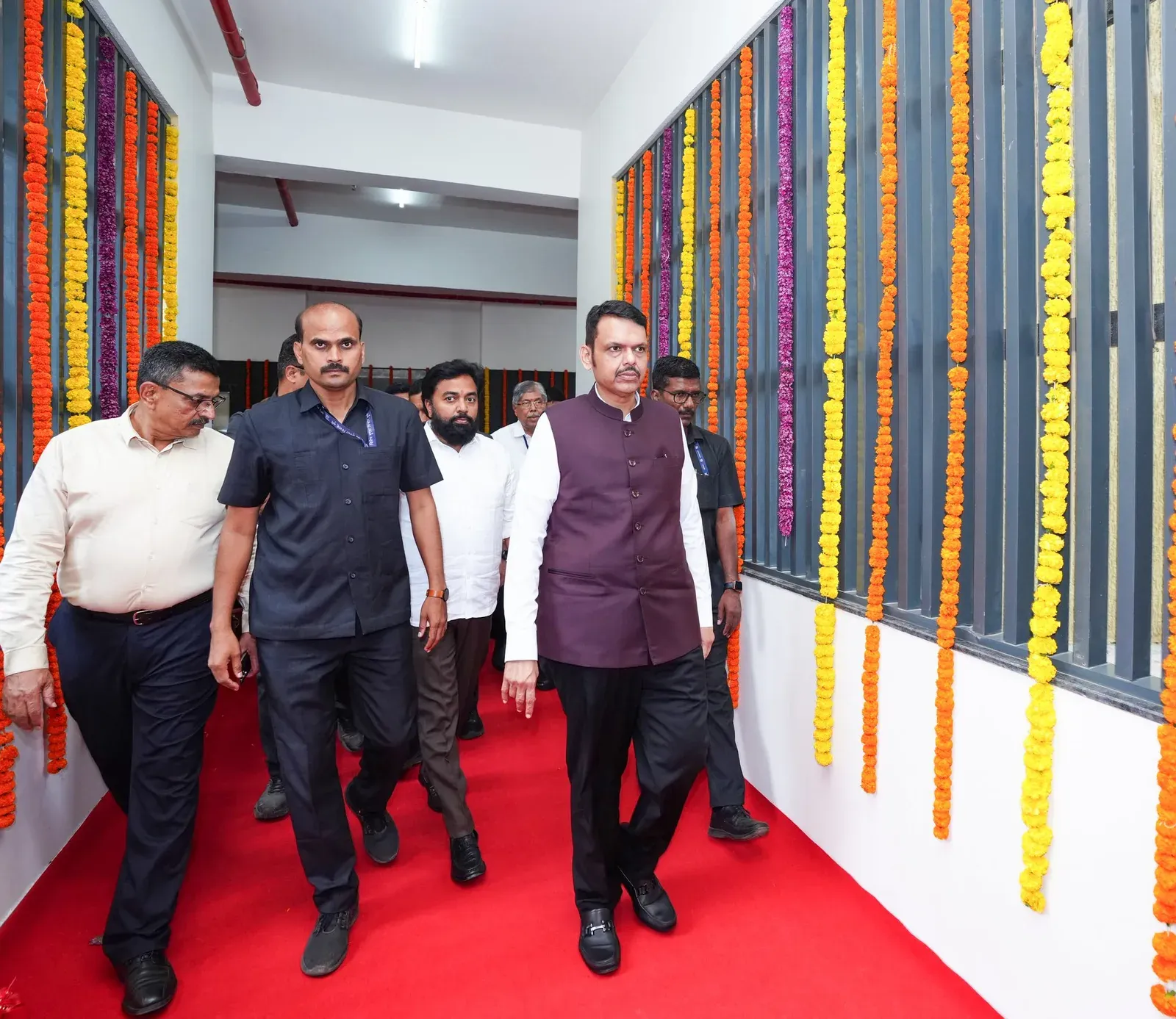 CM Fadnavis inspects new police housing complex in Kolhapur