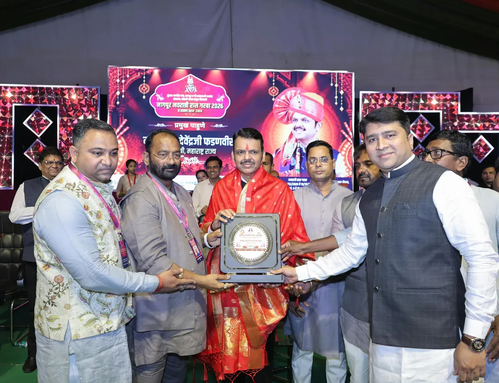 CM Fadnavis joins Nagpur Navratri Garba and Ravan Dahan 2026
