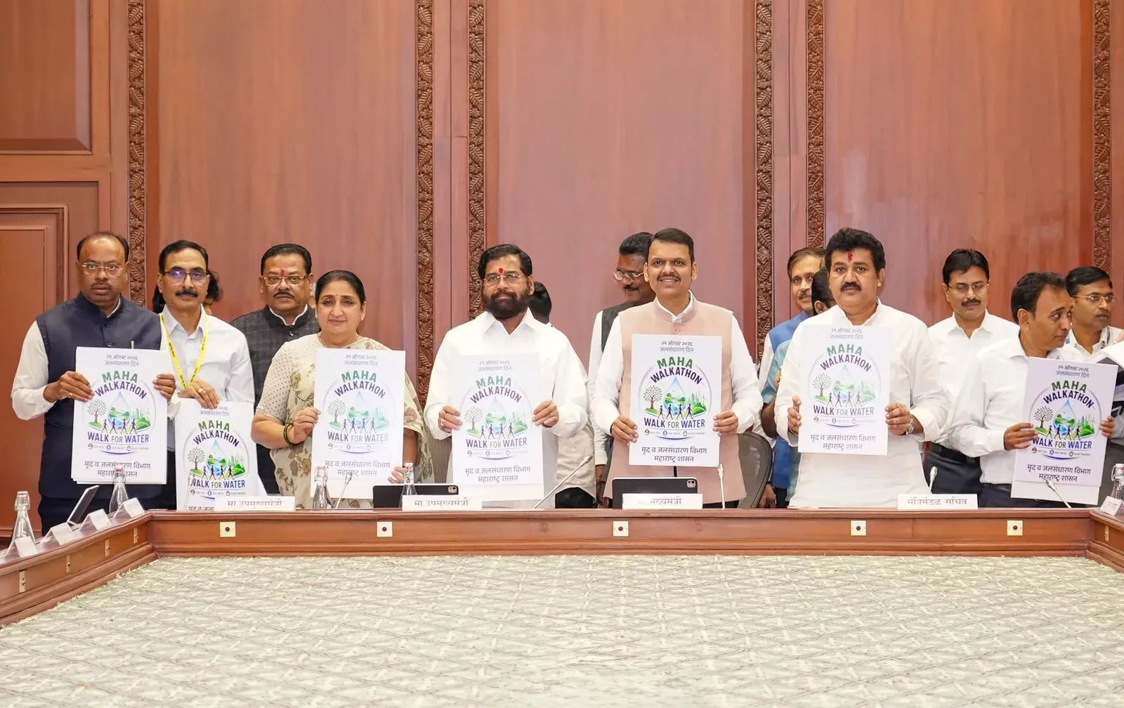 CM Fadnavis Unveils Maha Walkathon Logo for Water Conservation Drive