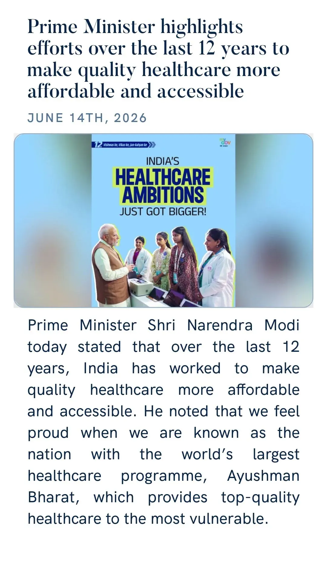 CM Gujarat Highlights PM Modi's 12 Years of Healthcare Reforms