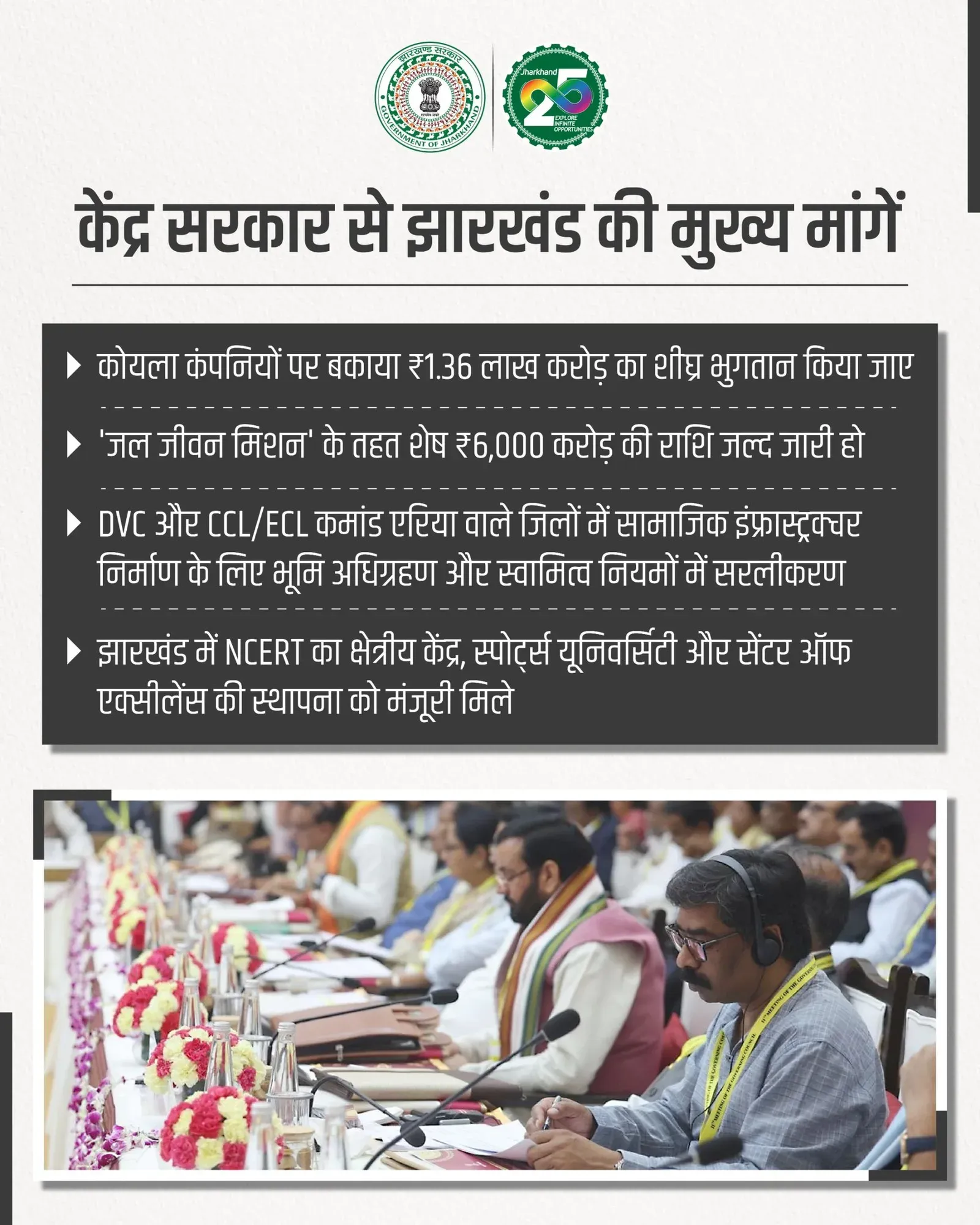 CM Hemant Soren Demands Rs 1.36 Lakh Crore Coal Dues