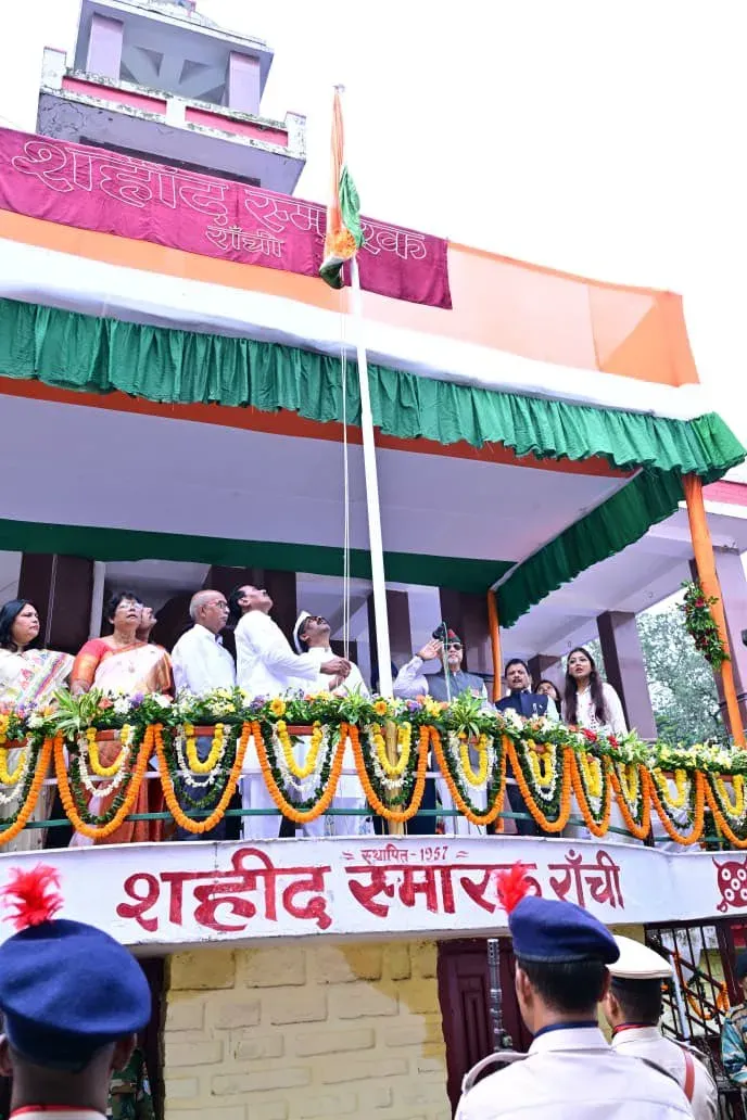 CM Hemant Soren Hoists Flag at Shaheed Chowk on Independence Day