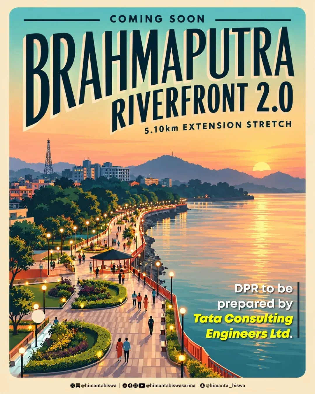 CM Himanta Announces 5.1 km Brahmaputra Riverfront Expansion