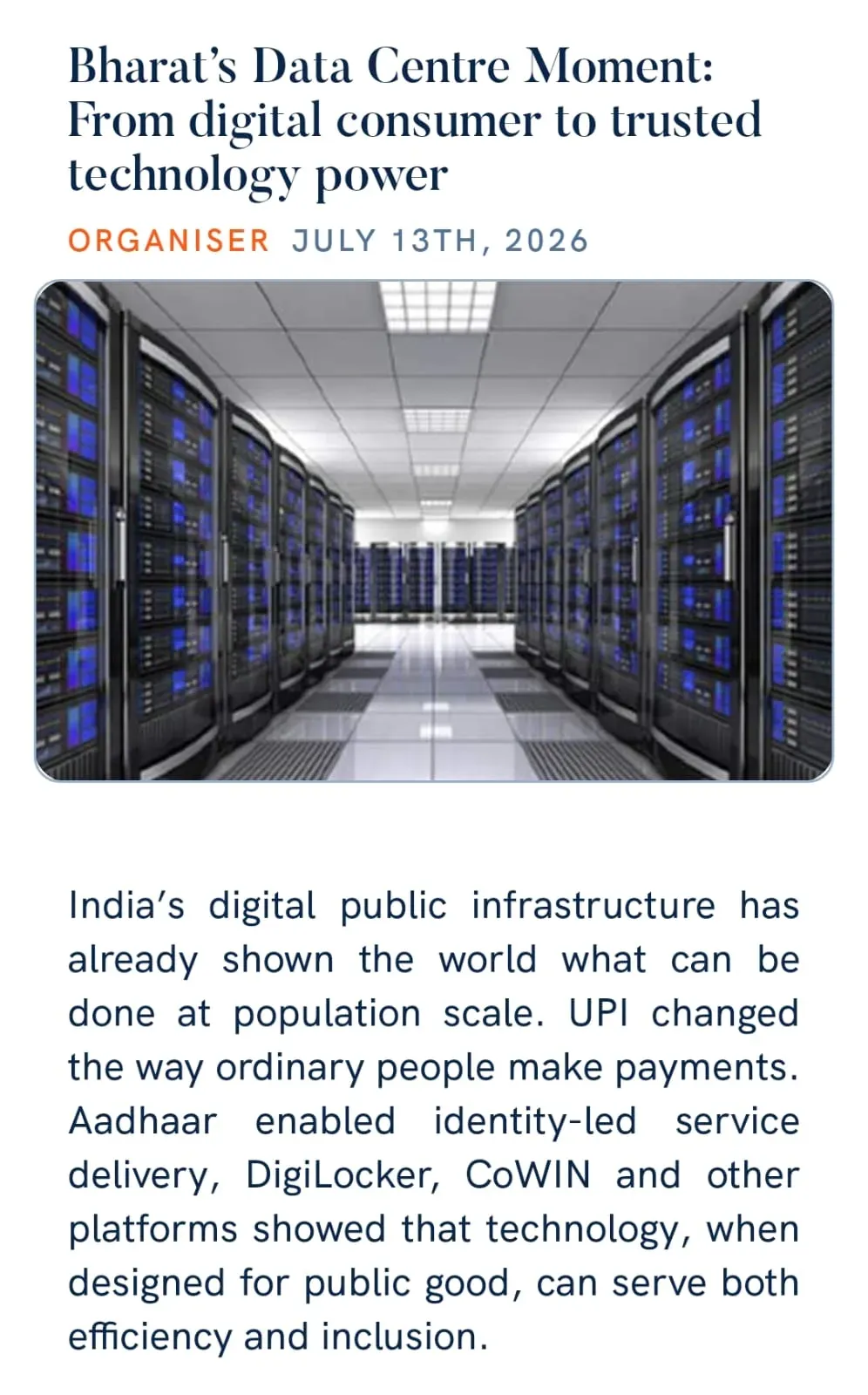 CM Himanta backs India's data centre ambitions