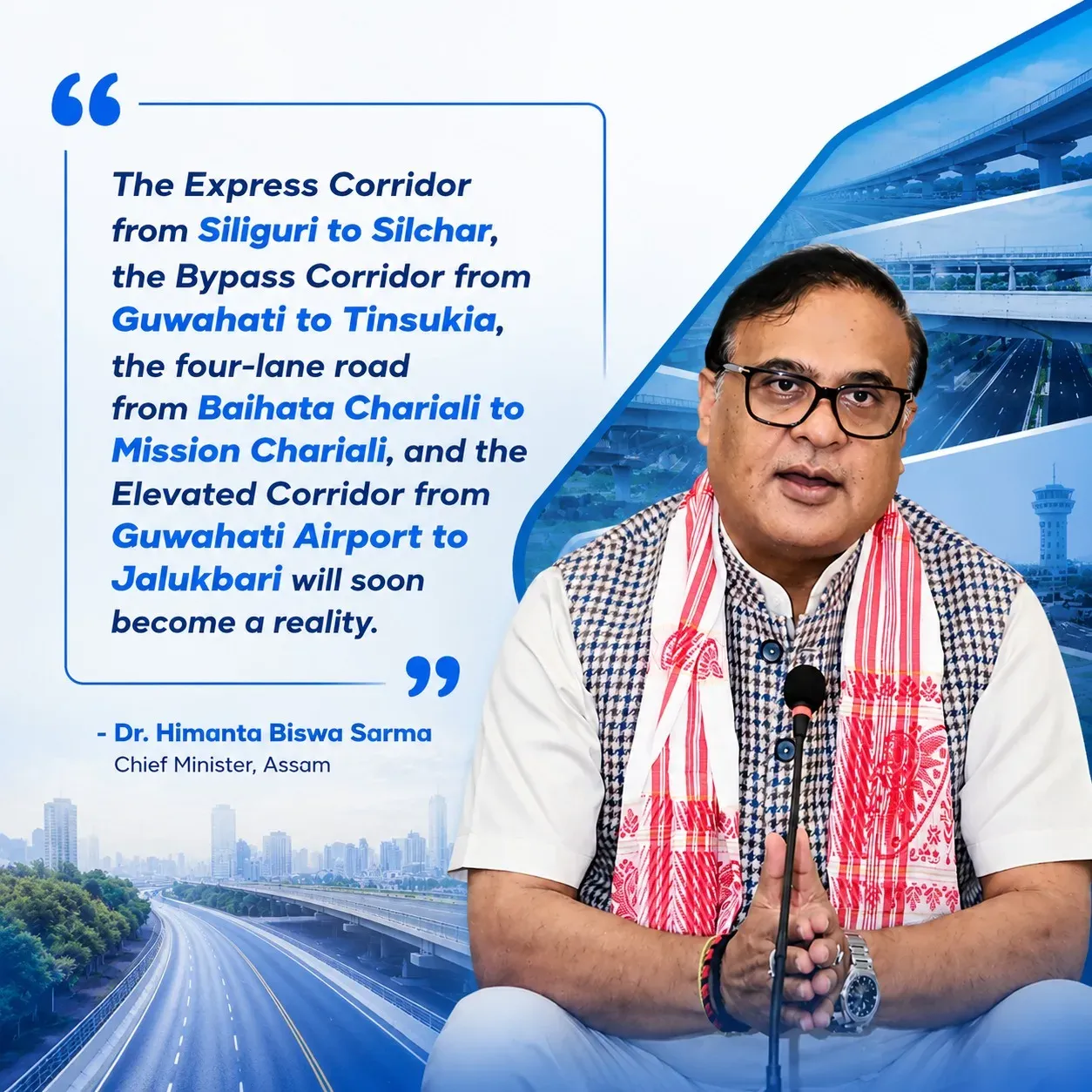 CM Himanta Biswa Sarma to Lead Assam Road Overhaul