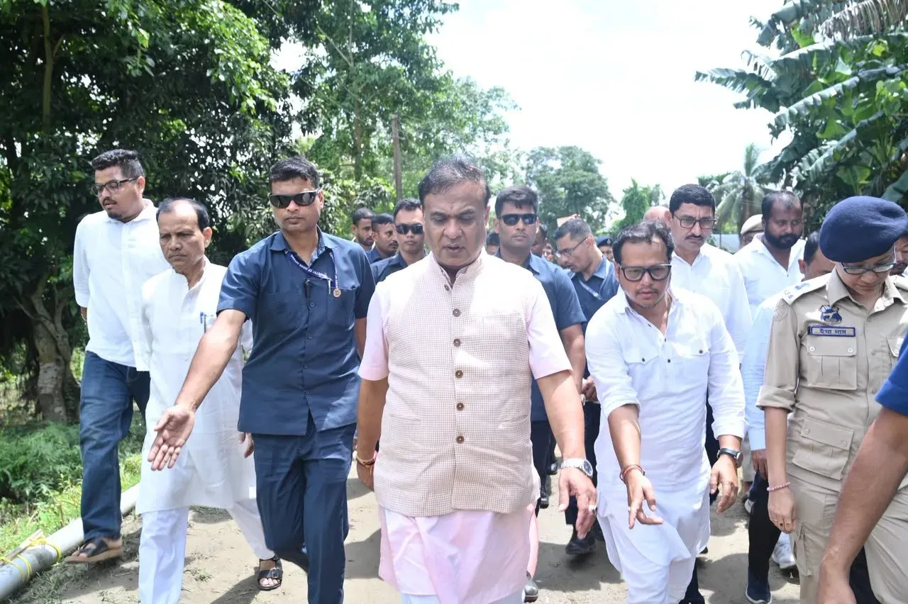 CM Himanta Biswa Sarma Visits Flood-Hit Darrang