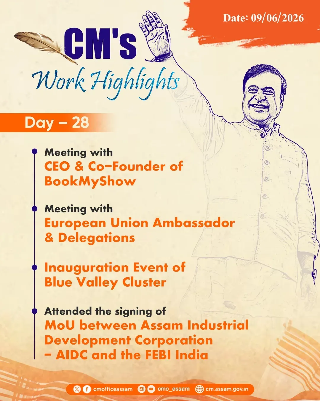 CM Himanta Biswa Sarma's Day 28 Work Highlights Shared