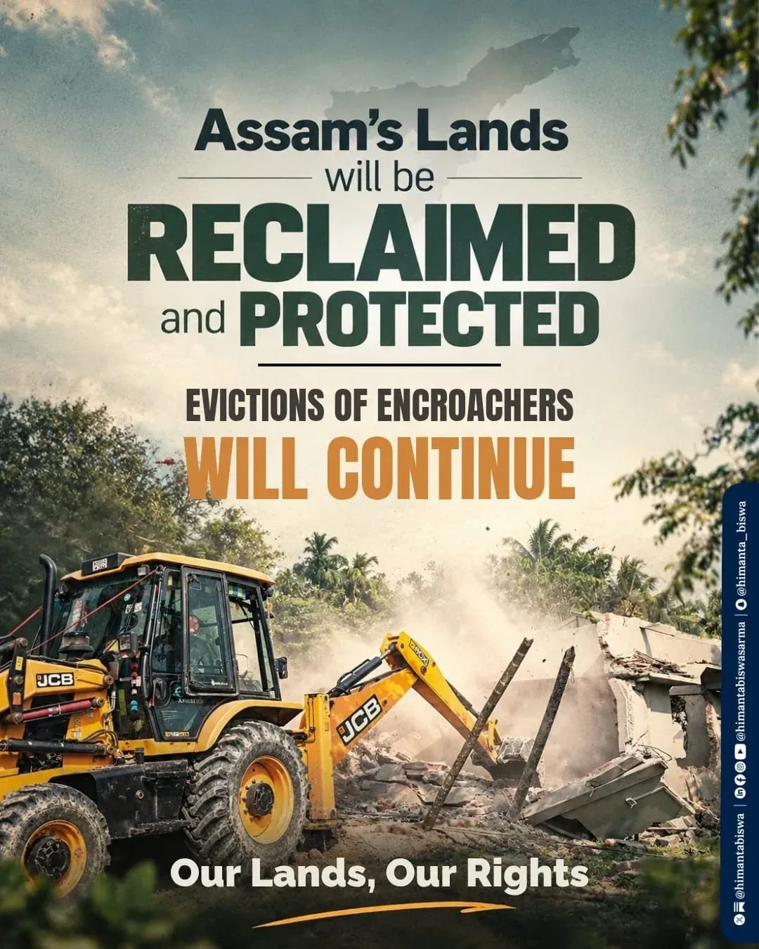 CM Himanta doubles down on Assam eviction drive