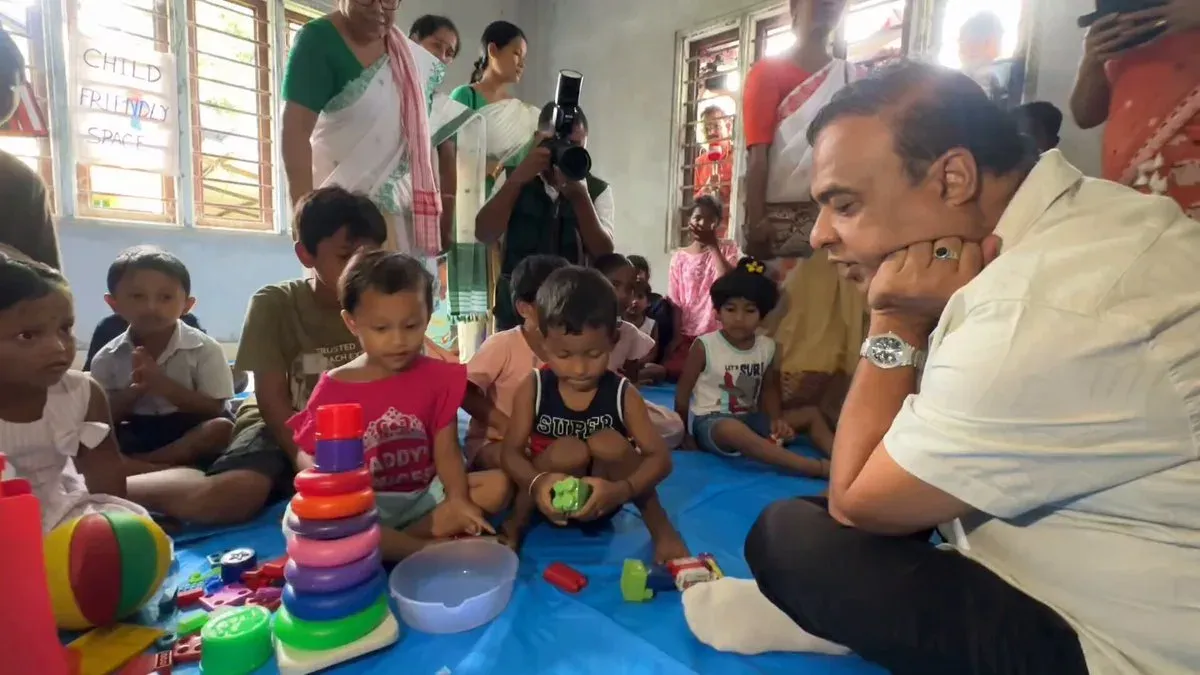 CM Himanta Ensures Play Spaces for Flood-Hit Assam Children